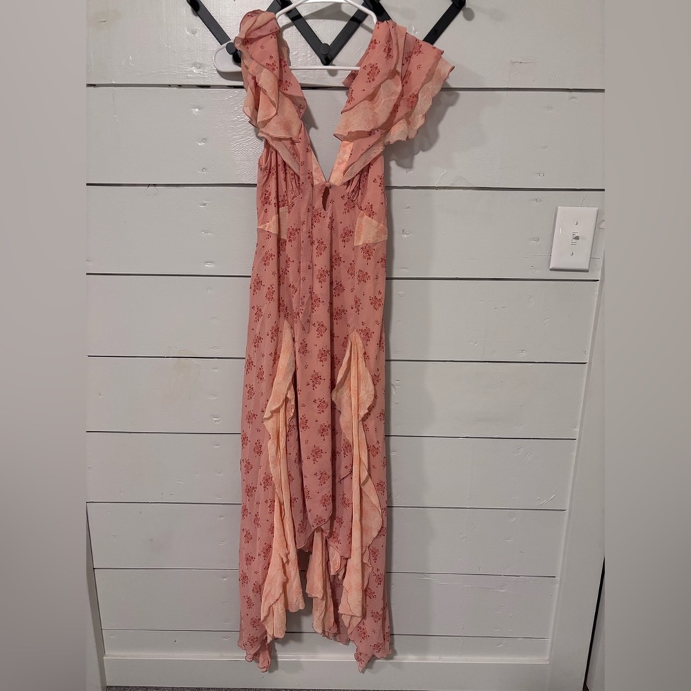 Free People Joaquin Dress in Peach Combo NWT